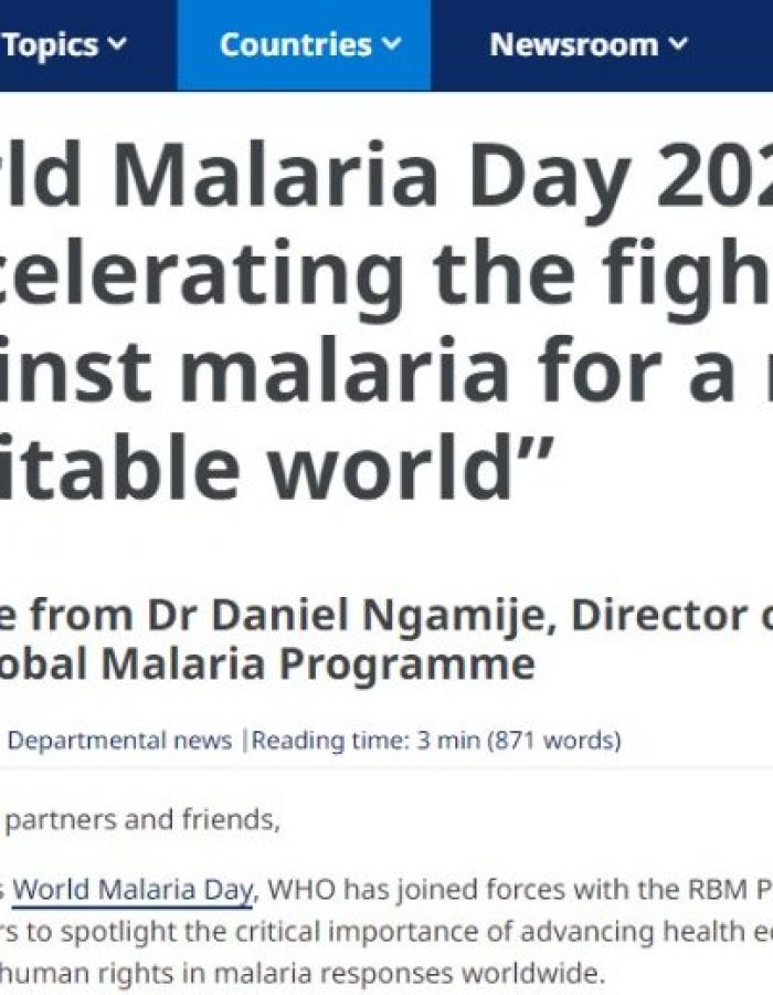 OMS MALARIA SAVE